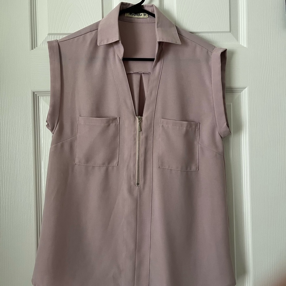 Sleeveless Mauve Top